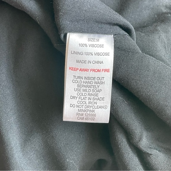 MINKPINK Women’s Blue with White Polka Dots Dress. Scalloped hem. 100% Viscose - Picture 10 of 14